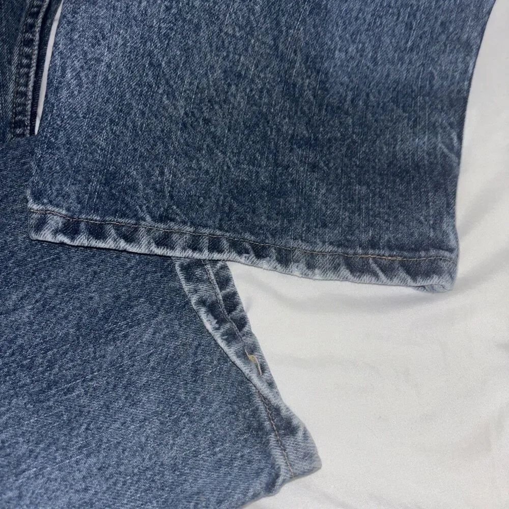 Wrangler Relaxed Fit Jeans Men 46 X30 Blue Med Wash Denim Pants Big And Tall C